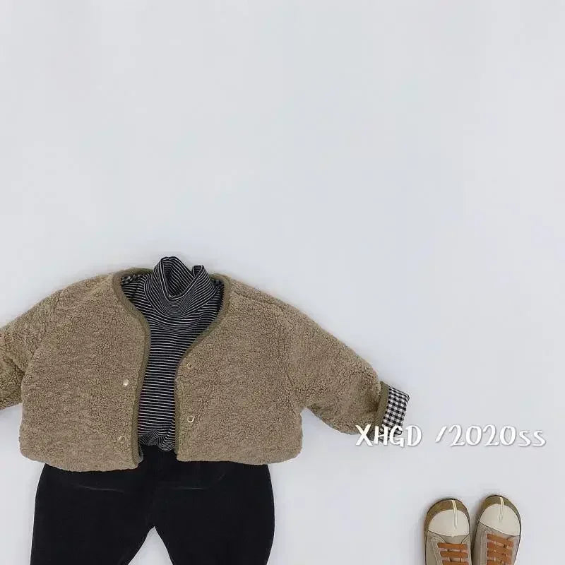 Kids Reversible Warm Jacket for Autumn & Winter