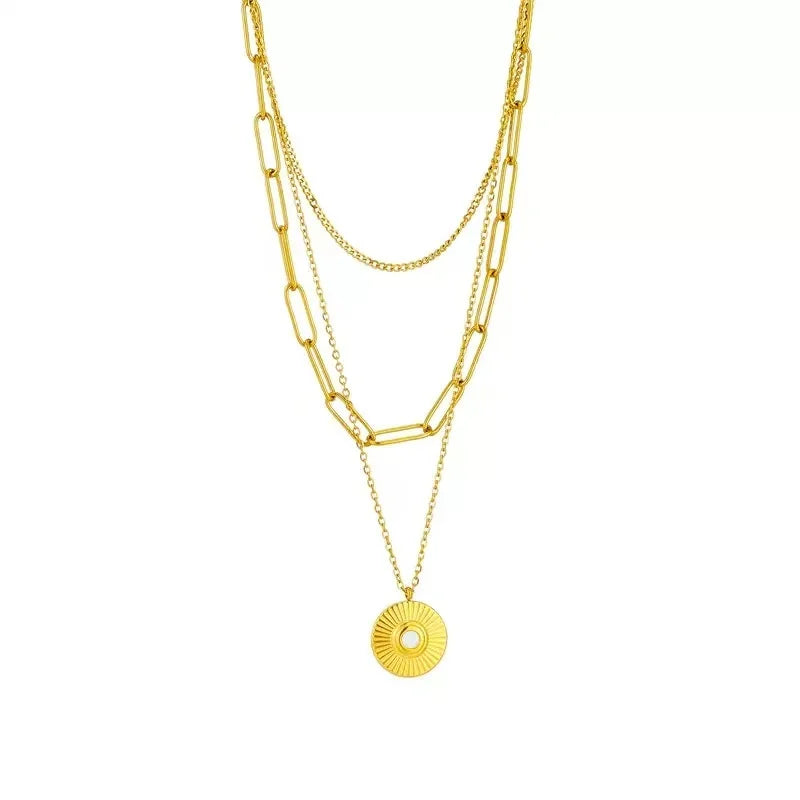 Stainless Steel Envelope Pendant Necklace