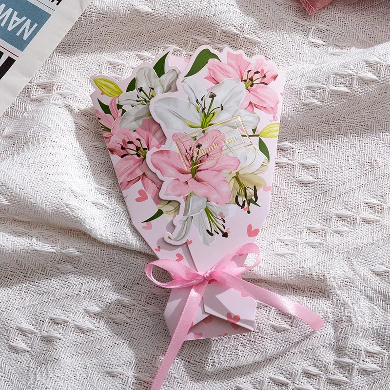 Creative Carnation Thank You Flower Greeting Card